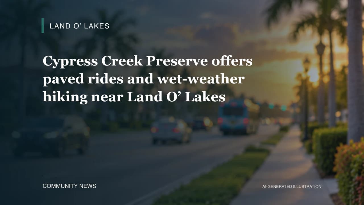 Cypress Creek Preserve offers paved rides and wet-weather hiking near Land O’ Lakes