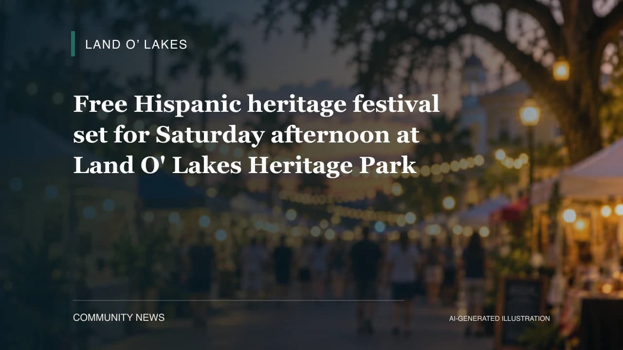 Free Hispanic heritage festival set for Saturday afternoon at Land O' Lakes Heritage Park