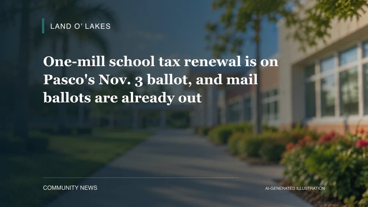 One-mill school tax renewal is on Pasco's Nov. 3 ballot, and mail ballots are already out