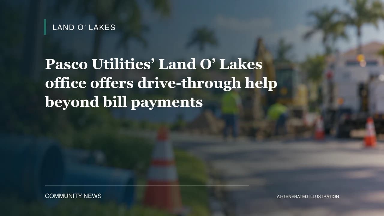 Pasco Utilities’ Land O’ Lakes office offers drive-through help beyond bill payments